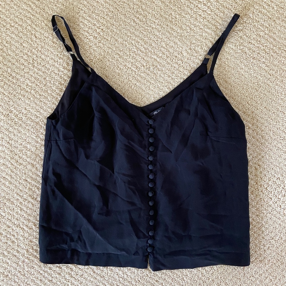 Madewell silk button-up cami size 2